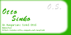 otto sinko business card